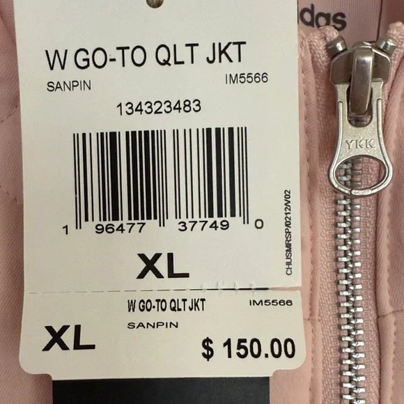 NWT ADIDAS go to golf Pink Quilted Jacket retail &150 - Picture 8 of 11